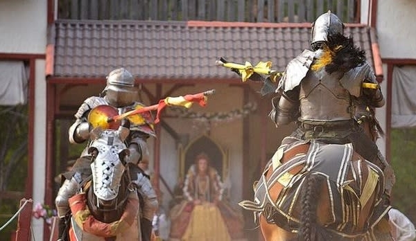 中世の鎧を着た騎士と馬の画像です。/Image of a medieval knight in armor with a horse.