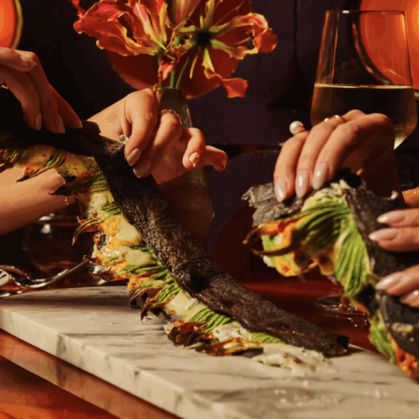 Creative meal like an art piece