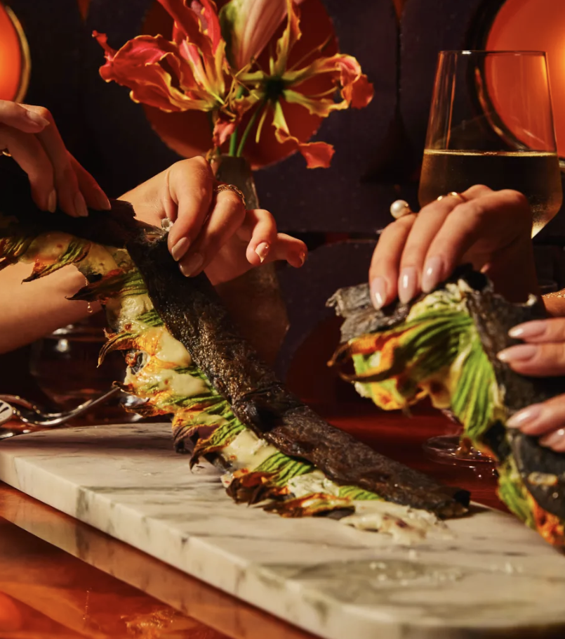 Creative meal like an art piece