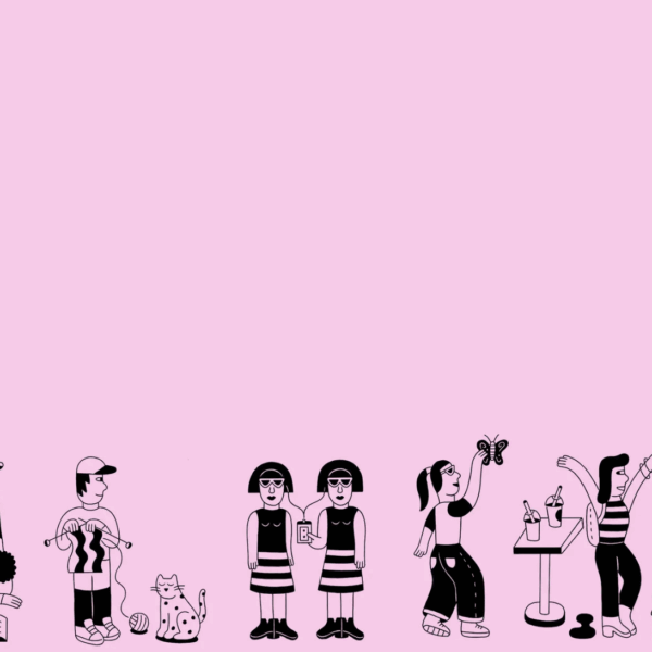 A few peole doing on thier own hobbies, not a picture it is a illustration