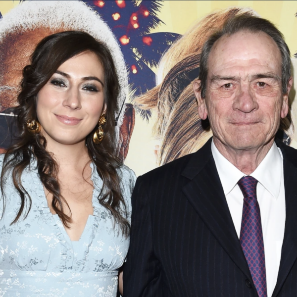 Victoria Jones and her father, actor Tommy Lee Jones, at a premiere in Hollywood, Calif., in 2017.
