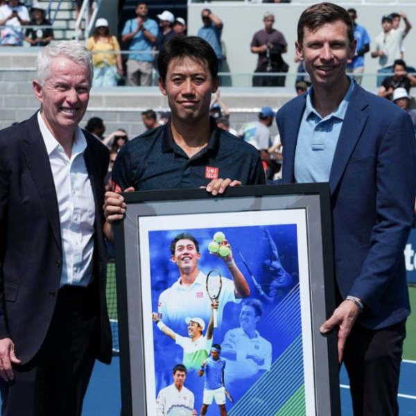 Kei Nishikori honored after playing final Grand Slam match at 2026 US Open